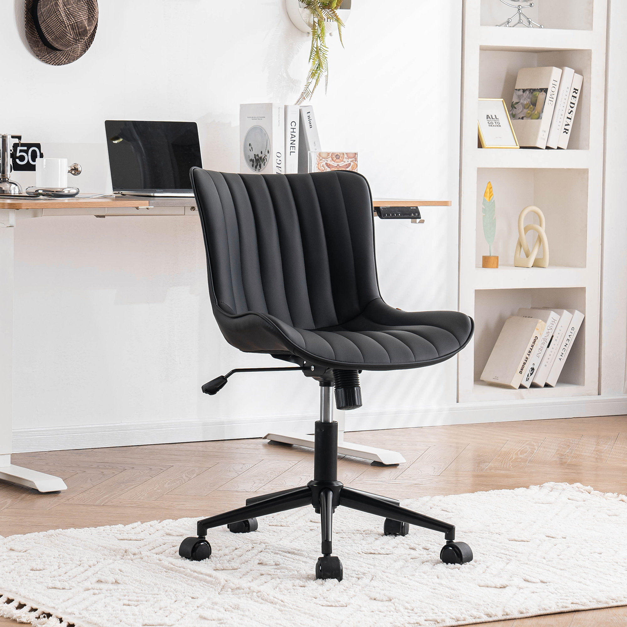 Latitude Run® Brionni Leather Upholstered Office Desk Chair Swivel